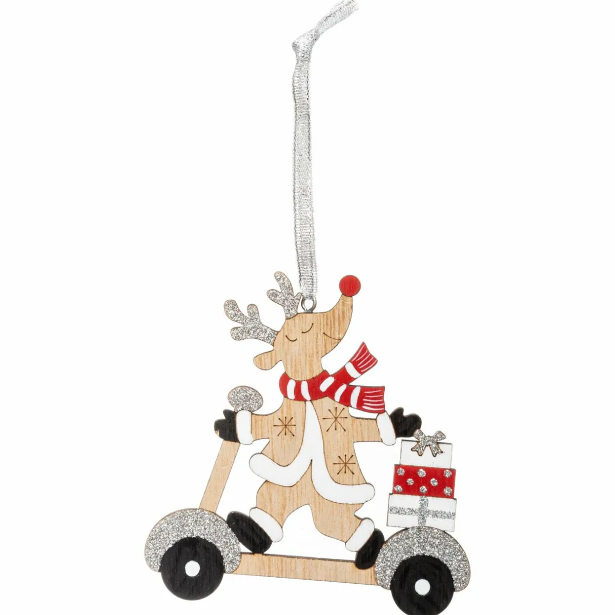 Feeric Lights & Christmas Renne à suspendre (H20 cm) Trottinette en bois Naturel Hot