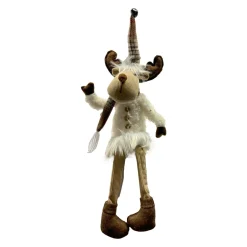 CHRISTMAS DREAM Renne de Noël à asseoir (H55 cm) Charlie Beige Best