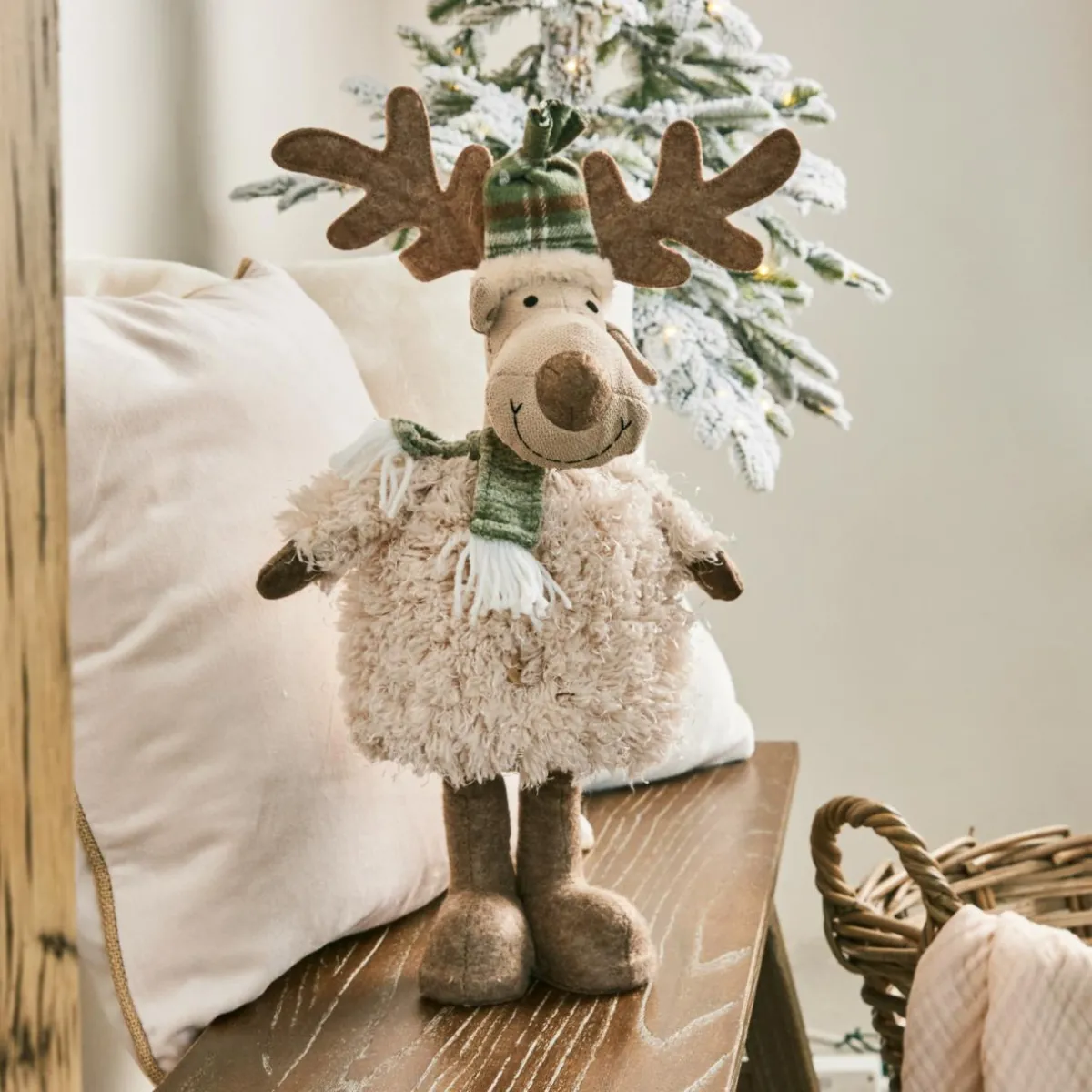 KAEMINGK Renne de Noël debout (H42 cm) Monsieur Élégant Beige