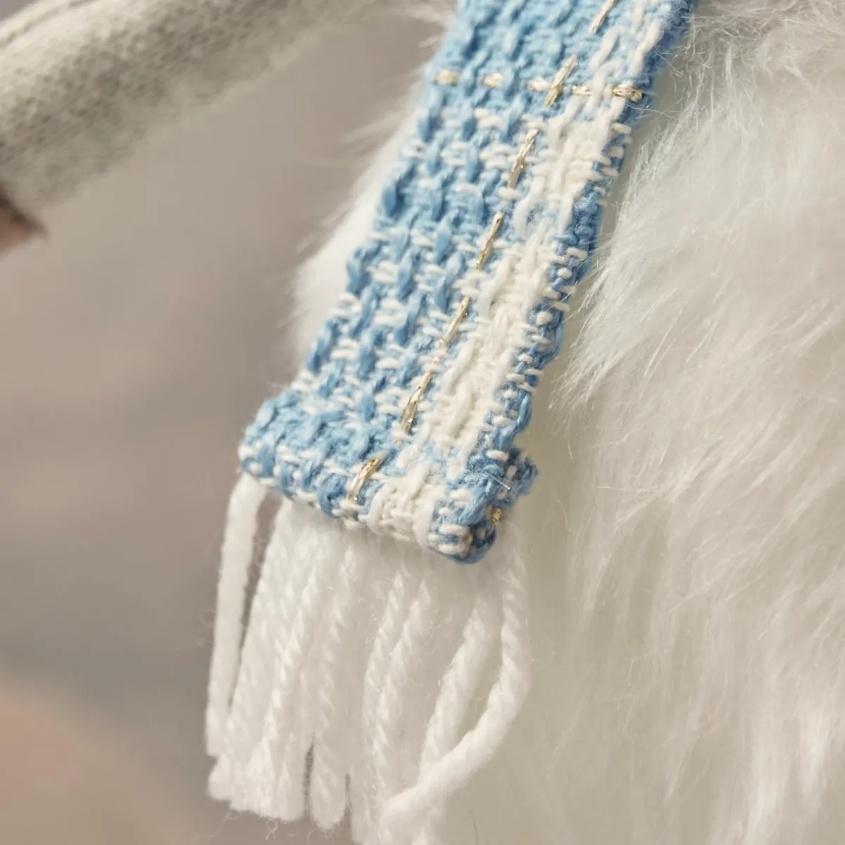 KAEMINGK Renne de Noël debout (H56 cm) Stan et fourrure blanche Gris New