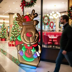 KOOPMAN Renne de Noël lumineux Géant 1257 LED (H180 cm) Infinity Multicolore Online