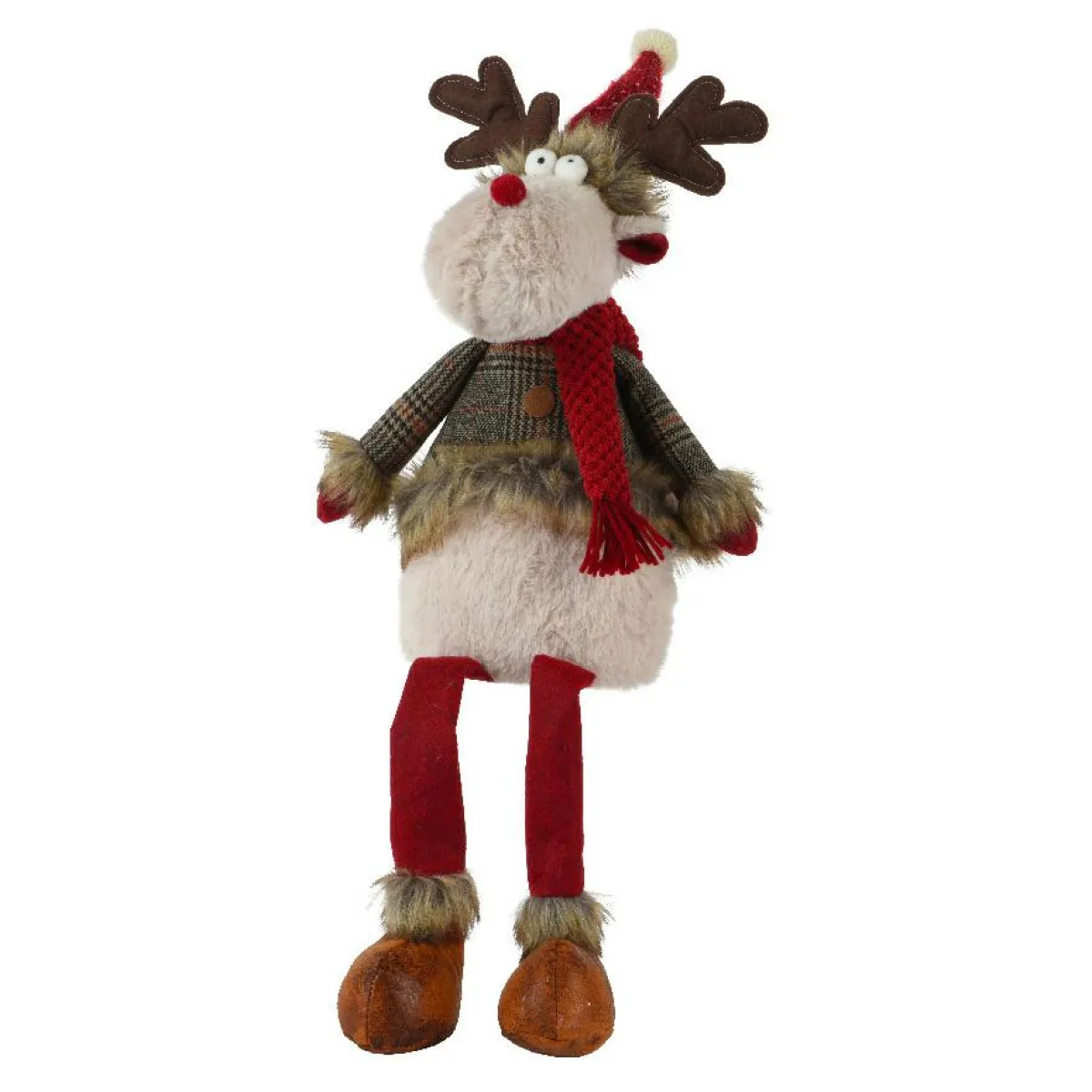 KAEMINGK Renne jambes souples (H70 cm) Duncan écharpe Rouge Outlet