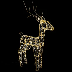 FEERIC LIGHTS Renne lumineux 600 LED (H75 cm) Pégase Or Blanc froid Clearance