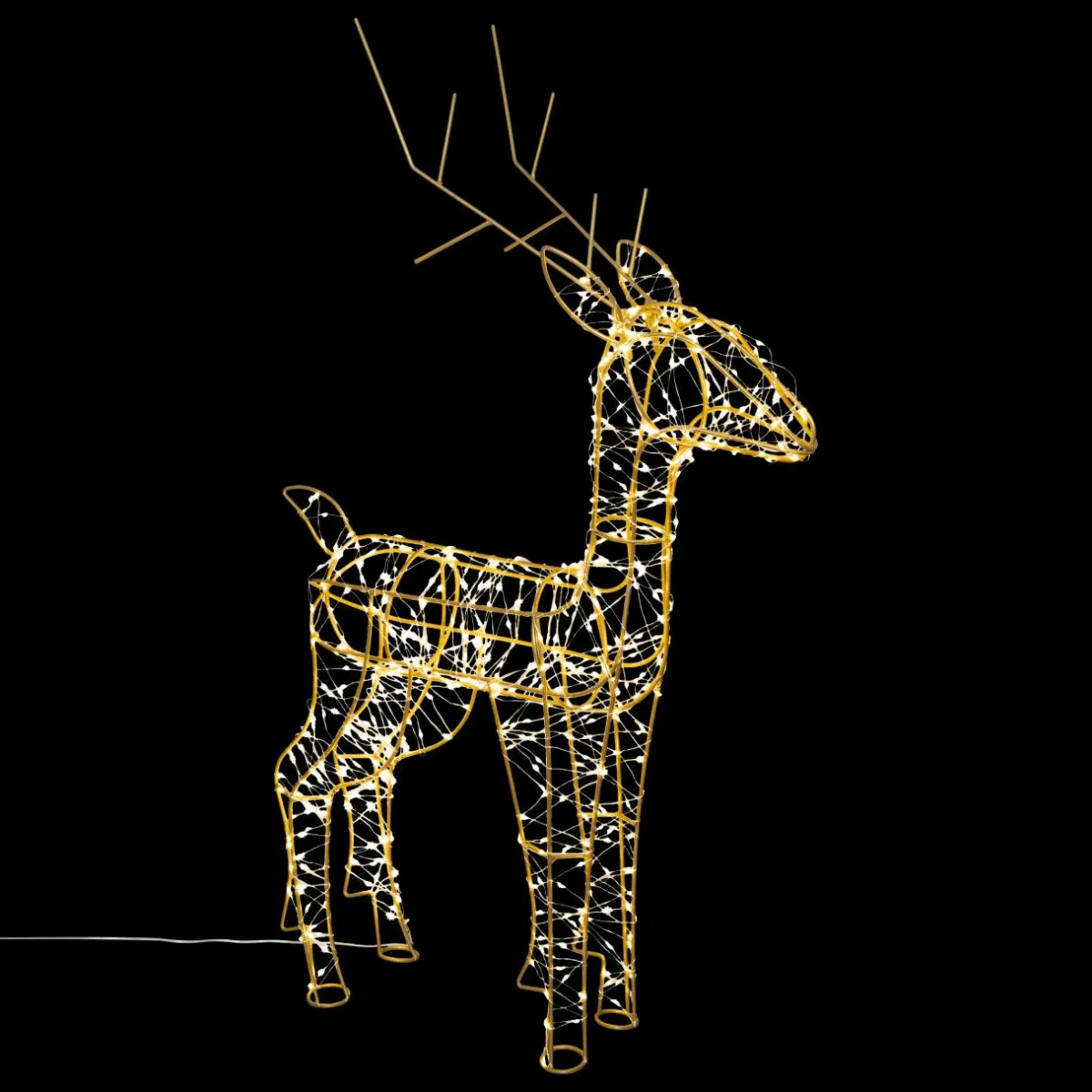 FEERIC LIGHTS Renne lumineux 600 LED (H75 cm) Pégase Or Blanc froid Clearance