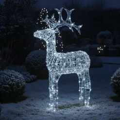 EMINZA Renne lumineux souple 120 LED (H110 cm) Skoll Blanc froid Outlet