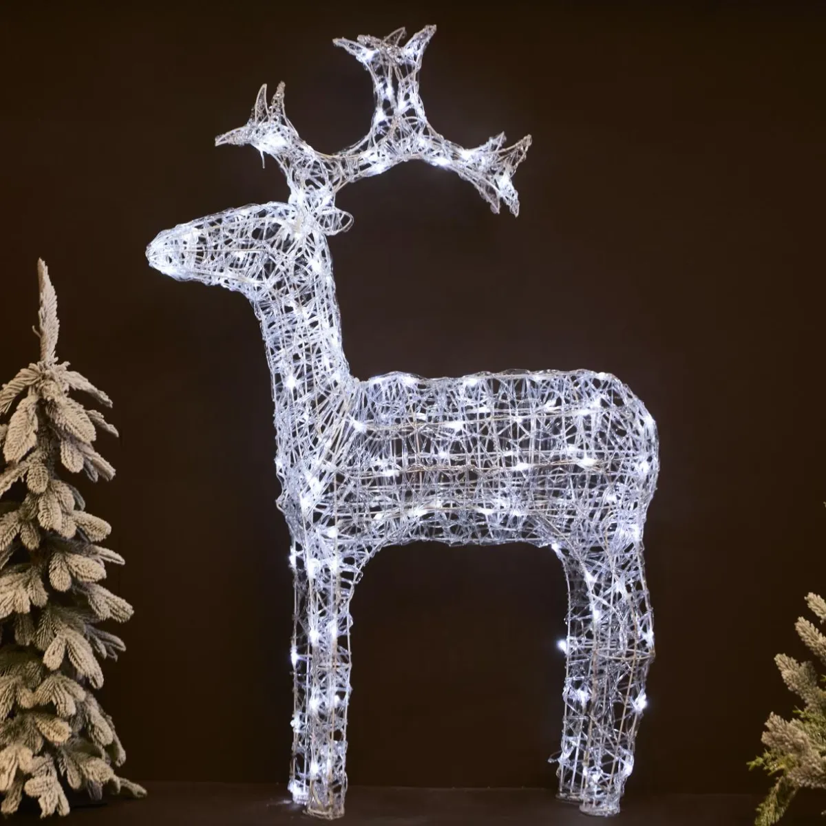 EMINZA Renne lumineux souple 120 LED (H110 cm) Skoll Blanc froid Outlet