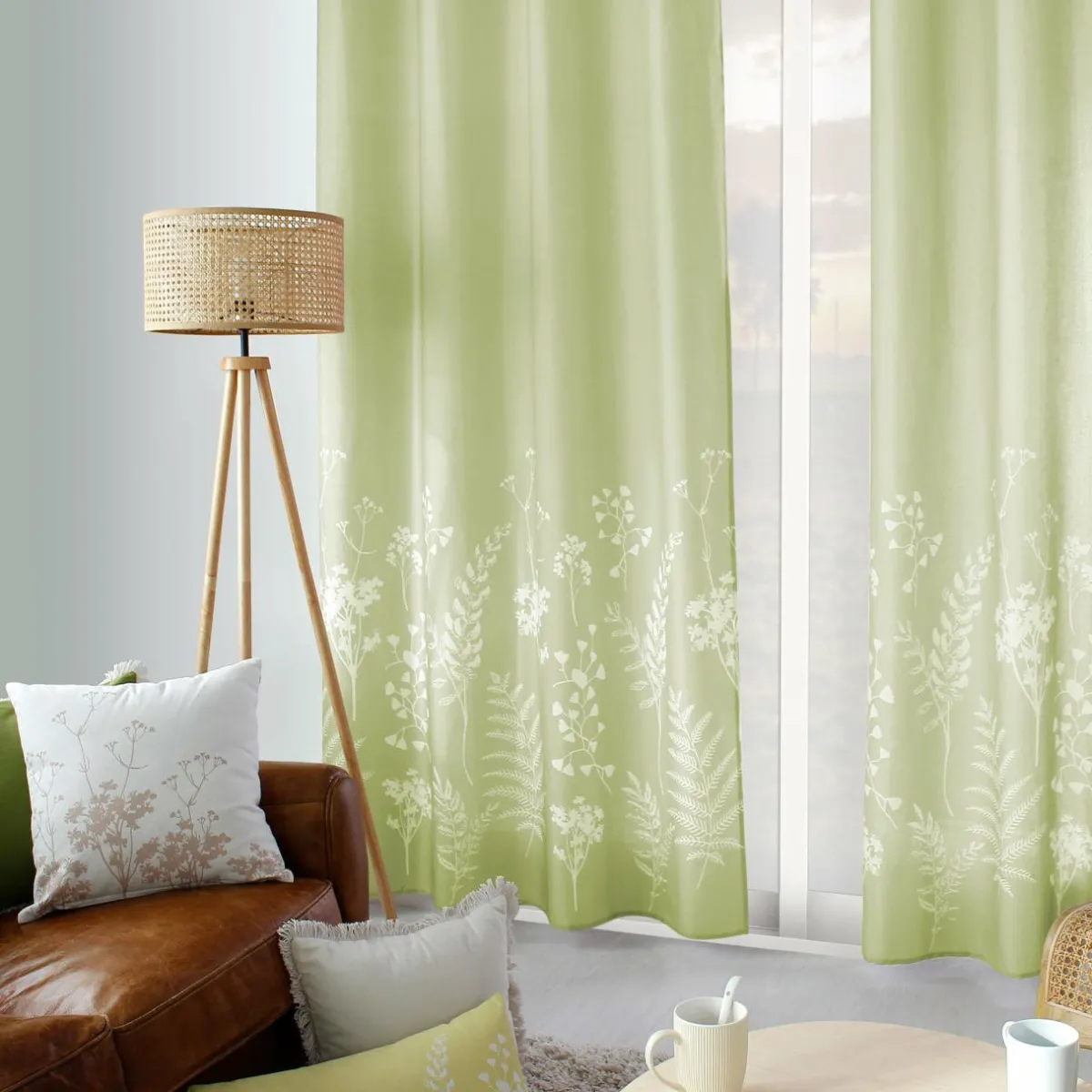 ENJOY HOME Rideau (135 x 240 cm) Herbier Vert tilleul Discount