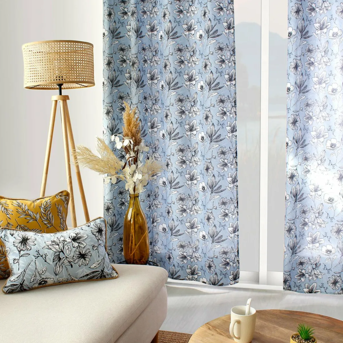 ENJOY HOME Rideau (135 x 240 cm) Lily Bleu Clearance