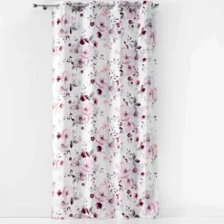 DOUCEUR D'INTERIEUR Rideau (140 x 240 cm) Velvet flower Blanc New