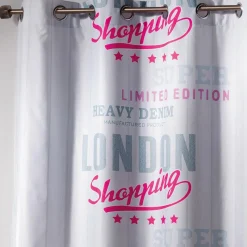 DOUCEUR D'INTERIEUR Rideau (140 x H240 cm) Girly London Blanc Best