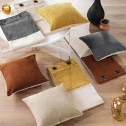EMINZA Rideau bouclette (140 x 240 cm) Ava Jaune ocre