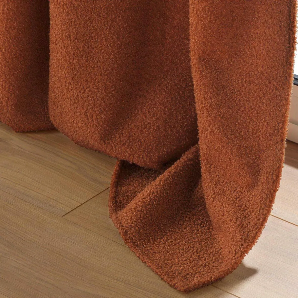 douceur d'intu017drieur Rideau bouclette (140 x 240 cm) Wooly Terracotta Sale