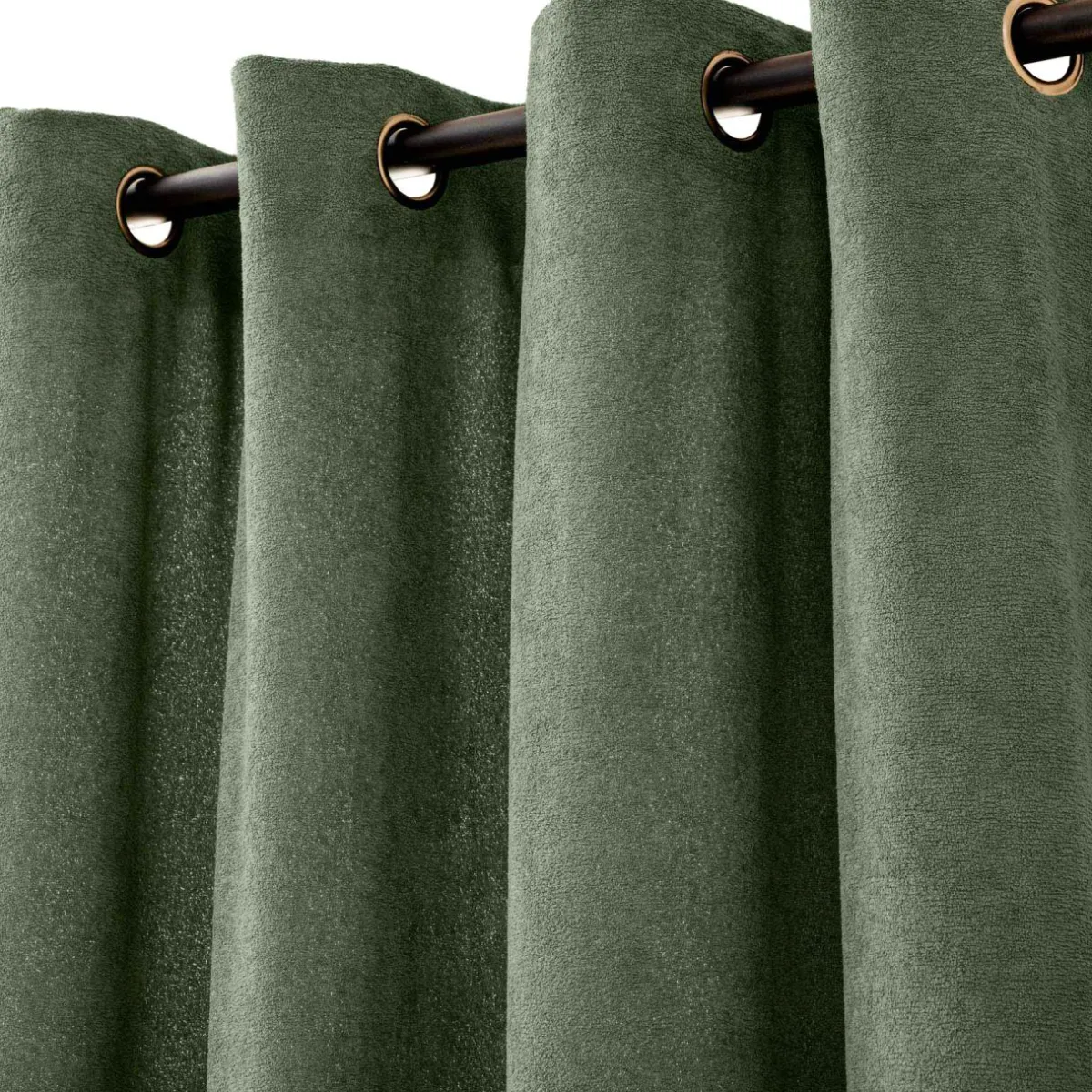 douceur d'intu017drieur Rideau bouclette (140 x 260 cm) Winona cédre Vert Outlet
