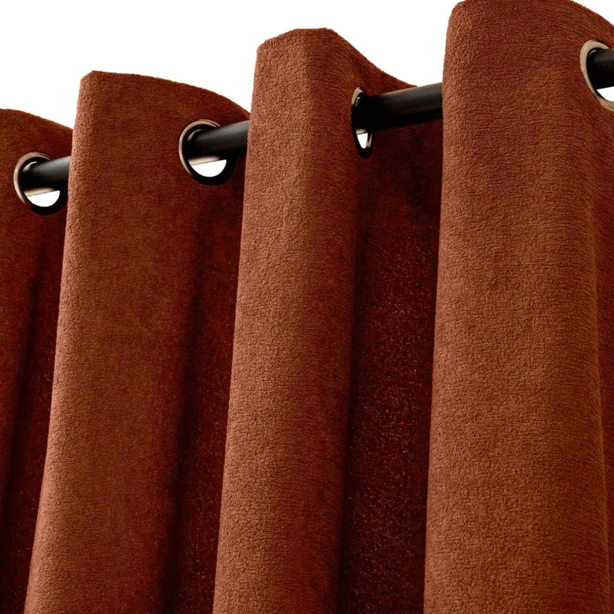 douceur d'intu017drieur Rideau bouclette (140 x 260 cm) Winona Terracotta
