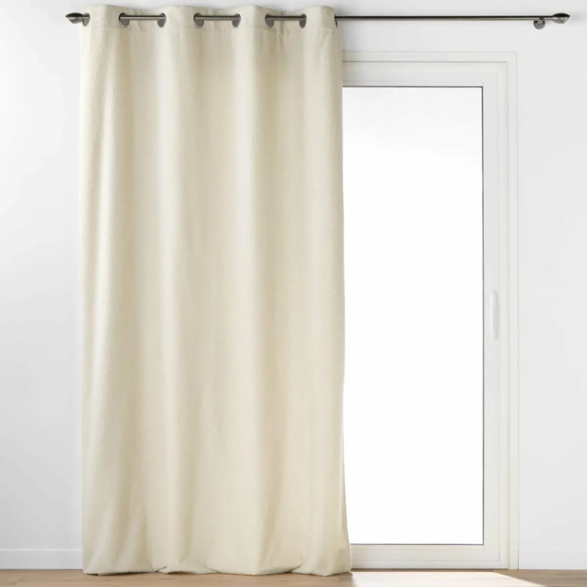 douceur d'intu017drieur Rideau bouclette (140 x 240 cm) Wooly Ecru Beige Clearance