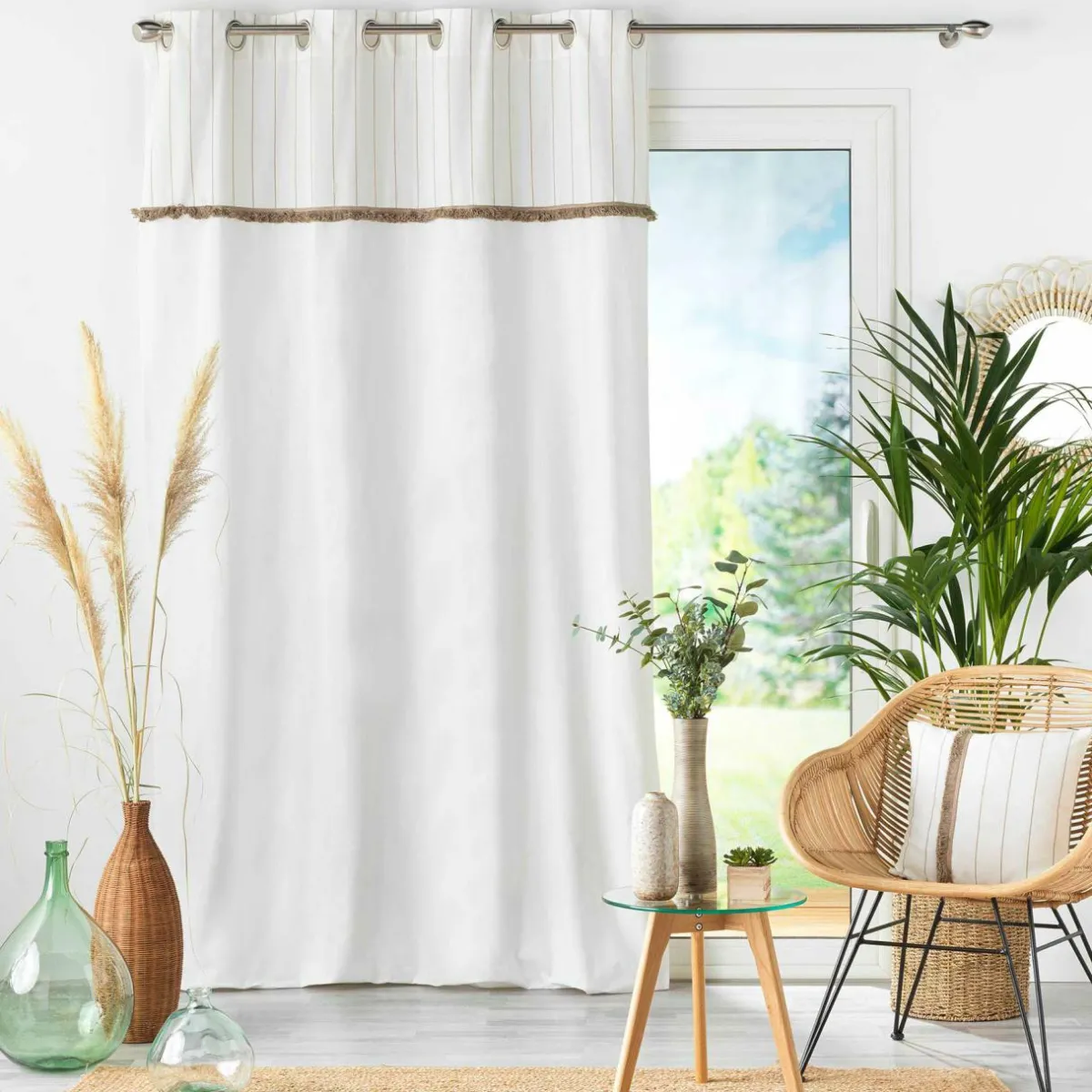 DOUCEUR D'INTERIEUR Rideau coton (140 x 240 cm) Alizée Ecru Online