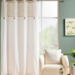 douceur d'intu017drieur Rideau coton (140 x 240 cm) Altéa Beige Sale