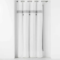 DOUCEUR D'INTERIEUR Rideau coton (140 x 240 cm) Amaya Gris New