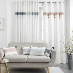DOUCEUR D'INTERIEUR Rideau coton (140 x 240 cm) Amaya Gris New