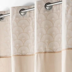 DOUCEUR D'INTERIEUR Rideau coton (140 x 240 cm) Bahina Beige Outlet