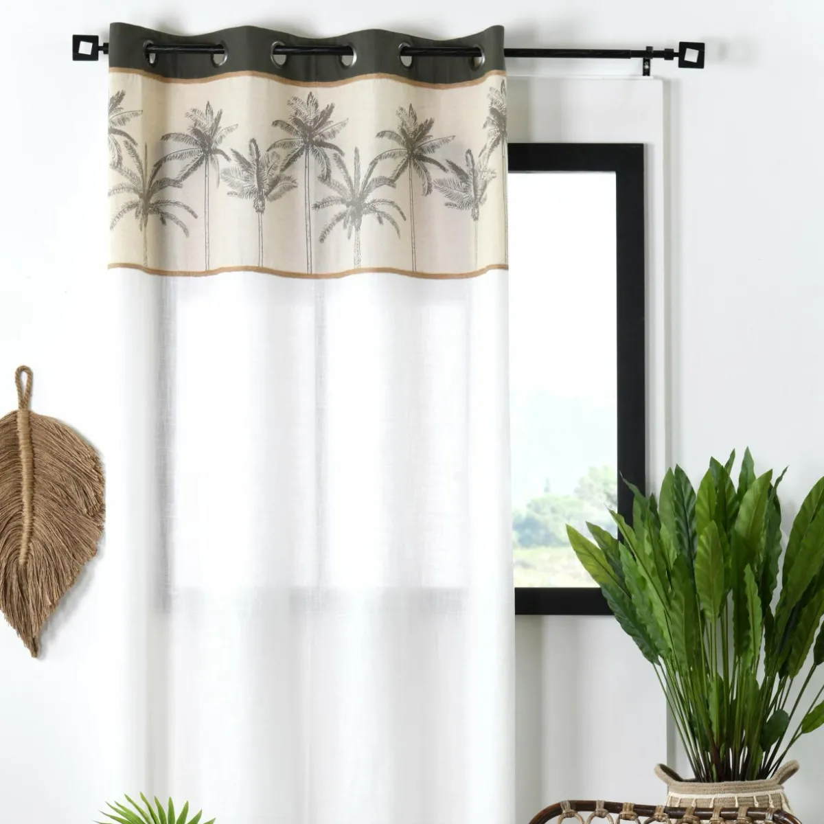 LOVELY CASA Rideau coton (140 x 260 cm) Bako Beige Online