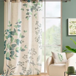 douceur d'intu017drieur Rideau coton (140 x 260 cm) Botanica Vert Hot