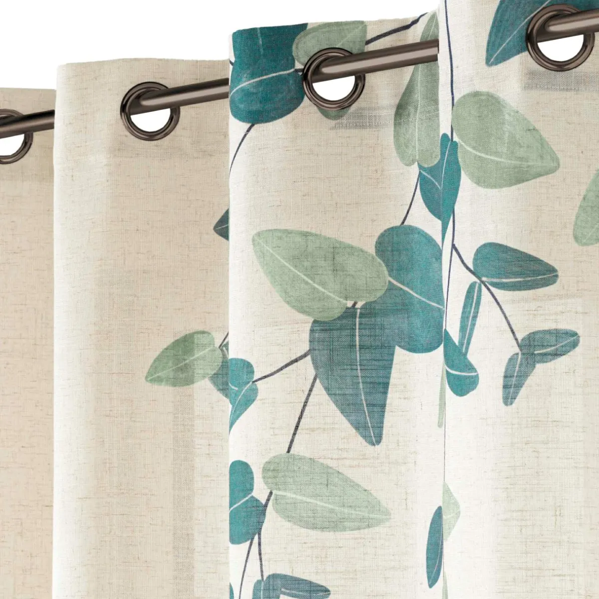 douceur d'intu017drieur Rideau coton (140 x 260 cm) Botanica Vert Hot