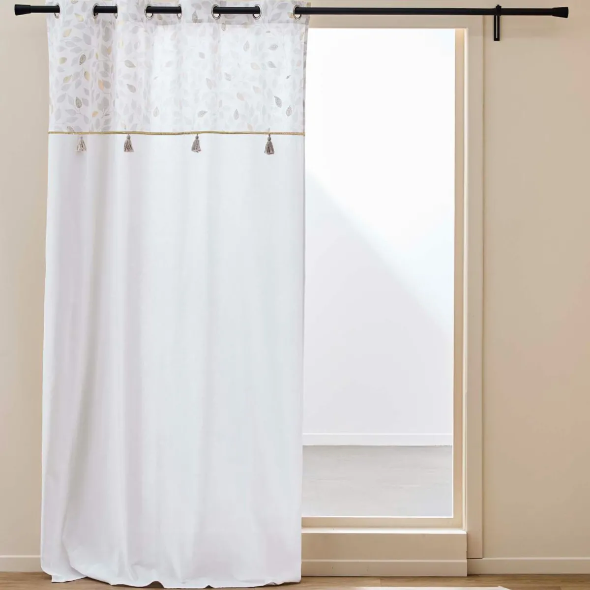 douceur d'intu017drieur Rideau coton (140 x 240 cm) Duchesse Blanc Best
