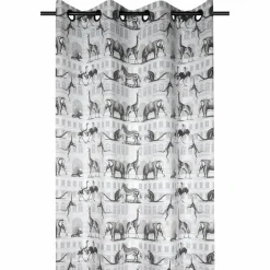 LOVELY CASA Rideau coton (135 x 250 cm) Haussmann Gris New