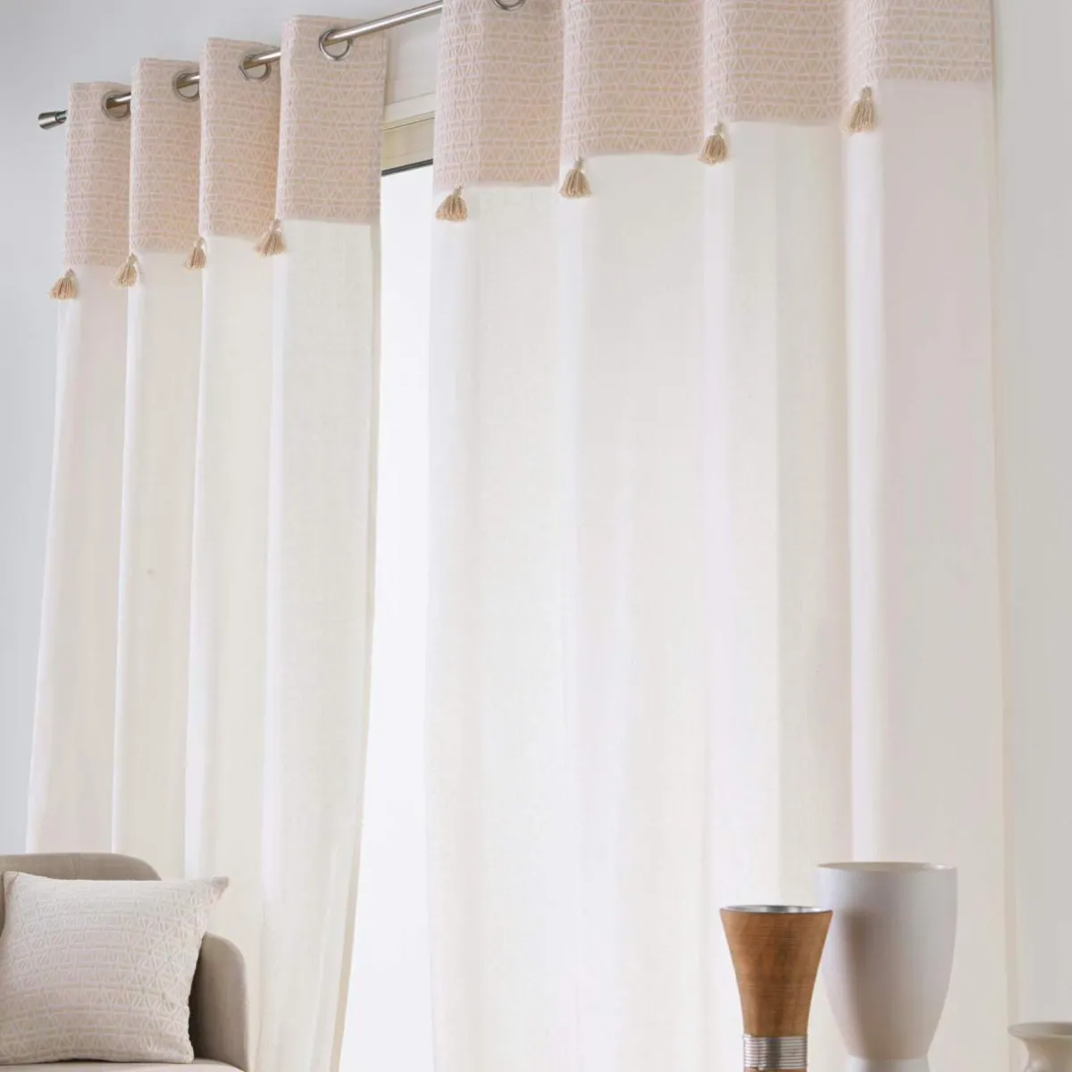 douceur d'intu017drieur Rideau coton (140 x 240 cm) Milano Beige Discount