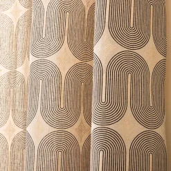 douceur d'intu017drieur Rideau coton (140 x 240 cm) Ondine Noir