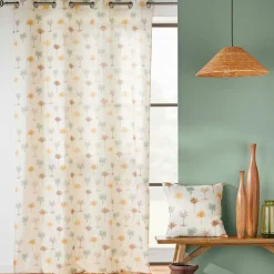 douceur d'intu017drieur Rideau coton (140 x 280 cm) Palmelia Beige Hot