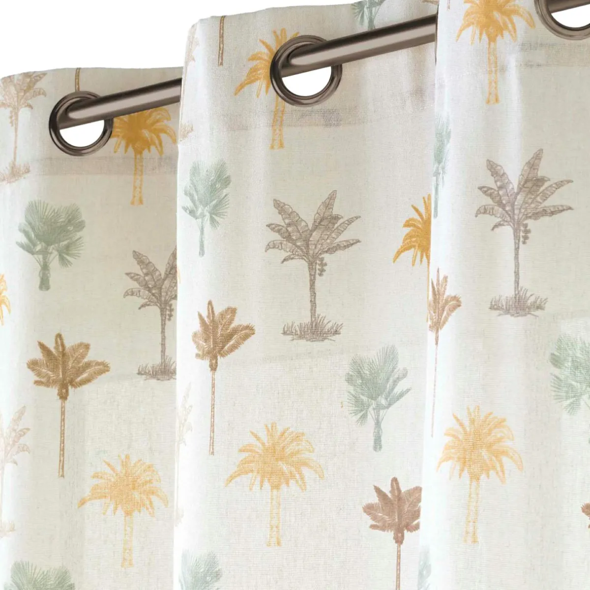 douceur d'intu017drieur Rideau coton (140 x 280 cm) Palmelia Beige Hot