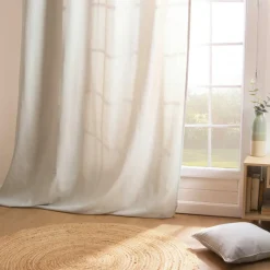 EMINZA Rideau coton (140 x 260 cm) Pixel Beige Online