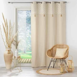 DOUCEUR D'INTERIEUR Rideau coton (140 x 240 cm) Rafina Beige Clearance