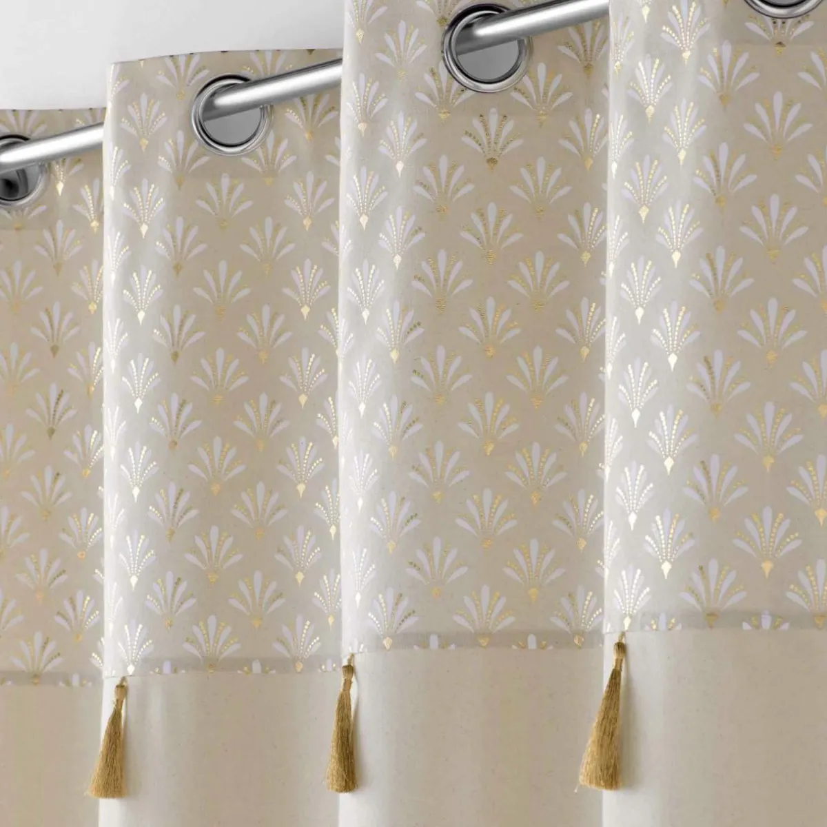 DOUCEUR D'INTERIEUR Rideau coton (140 x 240 cm) Rafina Beige Clearance