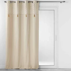 DOUCEUR D'INTERIEUR Rideau coton (140 x 240 cm) Rafina Beige Clearance