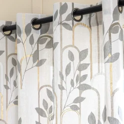 douceur d'intu017drieur Rideau coton (140 x 240 cm) Roseris Gris Hot