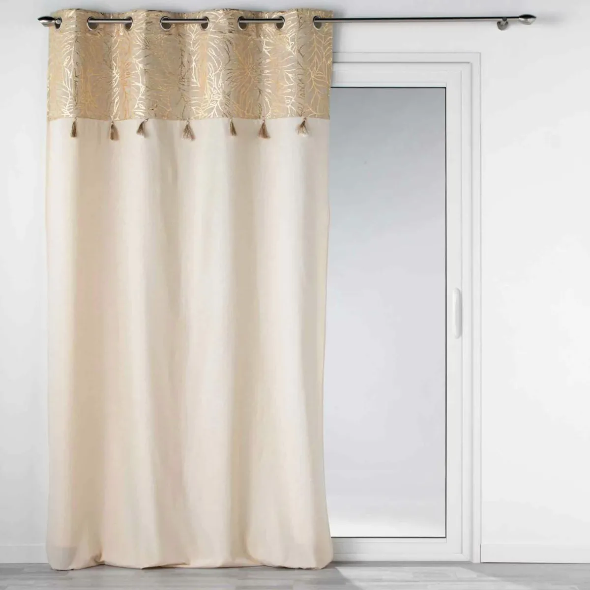 DOUCEUR D'INTERIEUR Rideau coton (140 x 240 cm) Solea Or Discount
