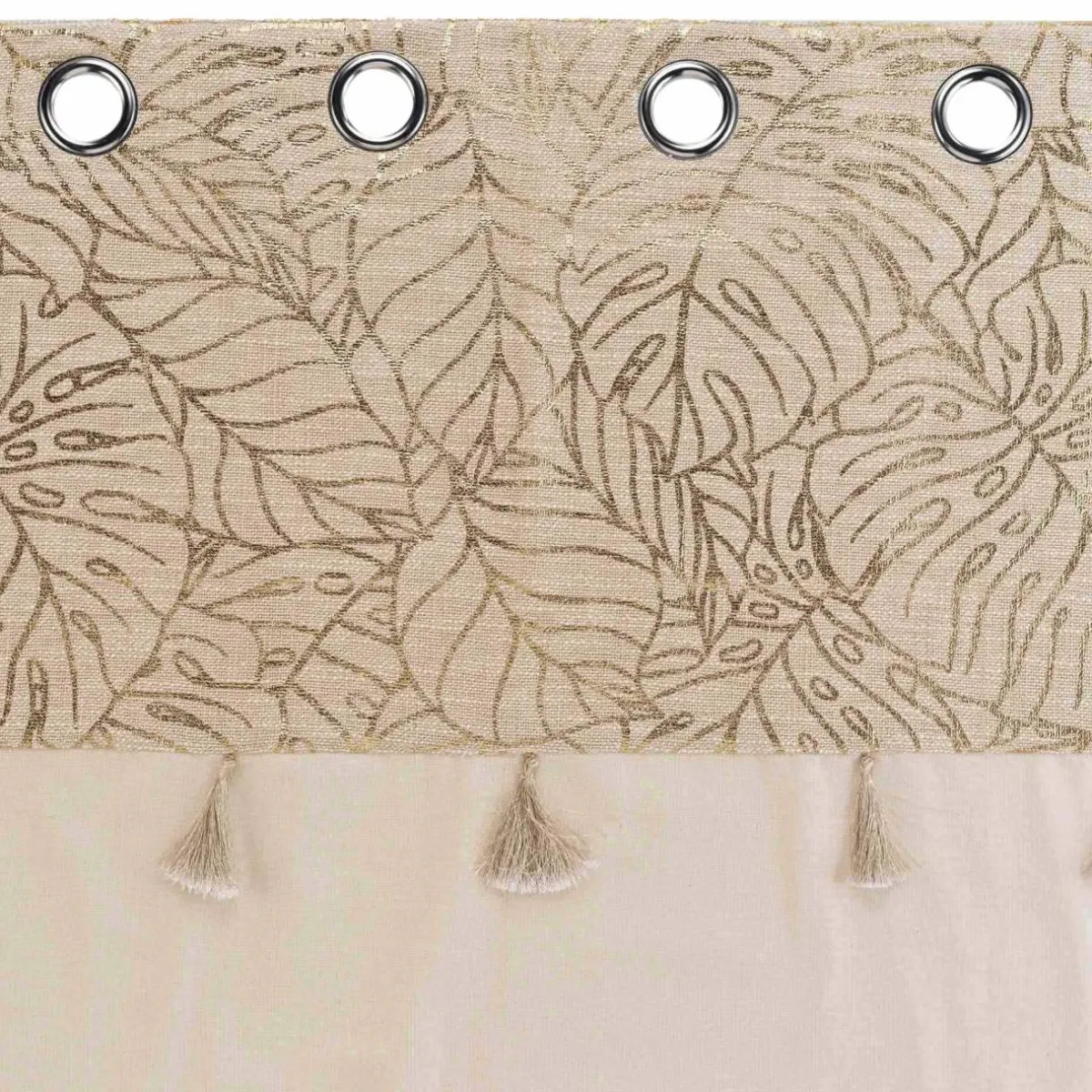 DOUCEUR D'INTERIEUR Rideau coton (140 x 240 cm) Solea Or Discount