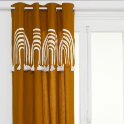 ATMOSPHERA Rideau coton (140 x 260 cm) Soleya Jaune moutarde Hot
