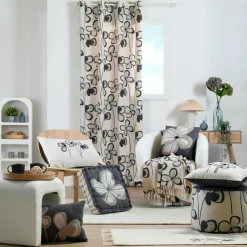 STOF Rideau coton (140 x 260 cm) Tilda Gris Hot