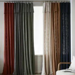 L'EFFET PAPILLON Rideau coton ajustable (140 x max 270 cm) Sixtine Vert romarin Sale