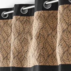 EMINZA Rideau coton et jute (140 x 240 cm) Nama Noir New