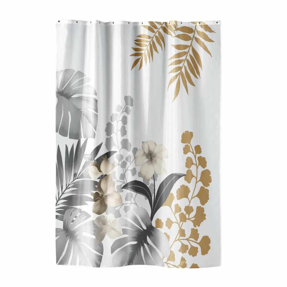 douceur d'intu017drieur Rideau de douche à anneaux (180 x 200 cm) Kelly Blanc Sale