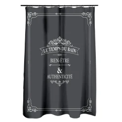 douceur d'intu017drieur Rideau de douche à anneaux (180 x 200 cm) Vintage Gris New