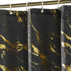 douceur d'intu017drieur Rideau de douche effet marbre (180 x 200 cm) Aquamarbre Noir