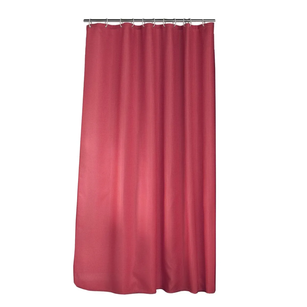 douceur d'intu017drieur Rideau de douche effet tissé à anneaux (180 x 200 cm) Quartz framboise Rose Discount