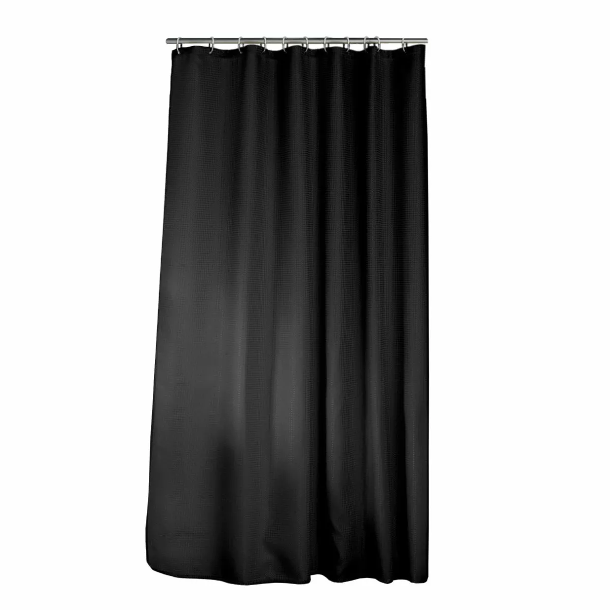 douceur d'intu017drieur Rideau de douche effet tissé à anneaux (180 x 200 cm) Quartz Noir Sale