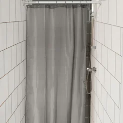 TENDANCE Rideau de douche étroit spécial douche (120 x 180 cm) Uni Gris Online